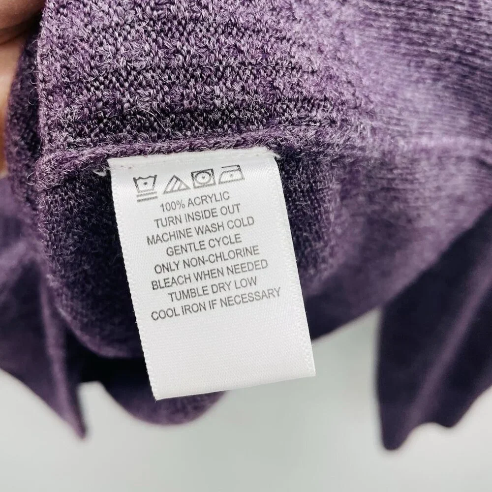 Dockers Mens Size Large 1/4 Zip Mock‎ Neck Soft Knit Pullover Sweater in Purple